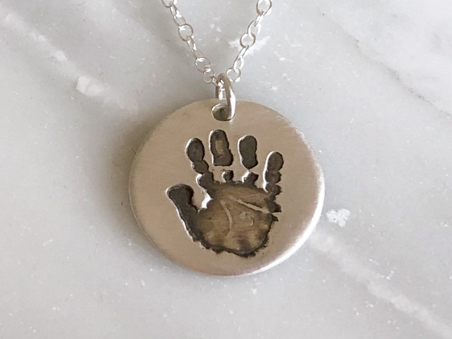 Silver Sculptor on Twitter "Baby Keepsake Jewelry, Handprint Necklace
