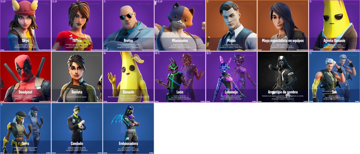 NotPaloIntel's tweet photo. Skins!

#Fortnite https://t.co/p1thrFU726