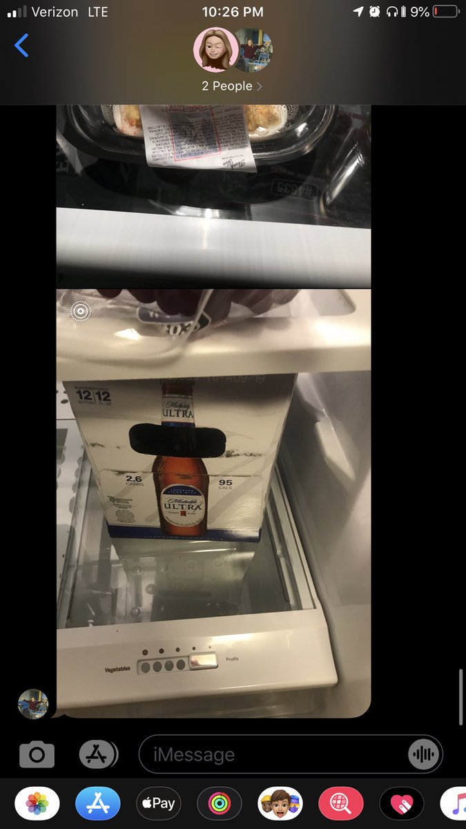 imchillcb's tweet photo. The family’s meeting up in Blacksburg this weekend and my mom texted me and my sister these pictures of things she’s stocked up the hotel room fridge with https://t.co/fTGXywGo51