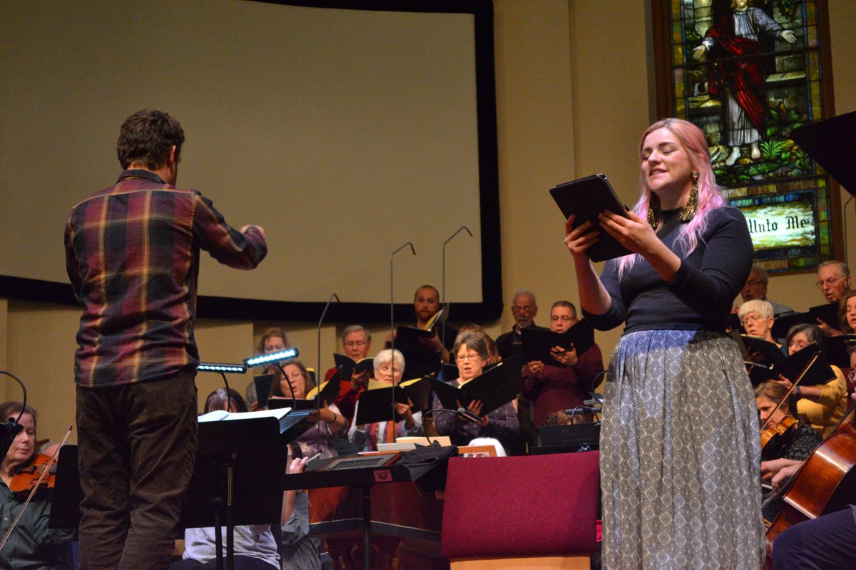 NMPhilharmonic's tweet photo. Last rehearsal with Central United Methodist Chancel Choir before Unforgettable Albinoni, Marcello, Boccherini, &amp; Bach! Tomorrow, Saturday, February 22, 3 p.m. at the Central United Methodist Church. There is still time to get tickets here:
https://t.co/9yDXgP96HZ https://t.co/RpvLBxT4YF