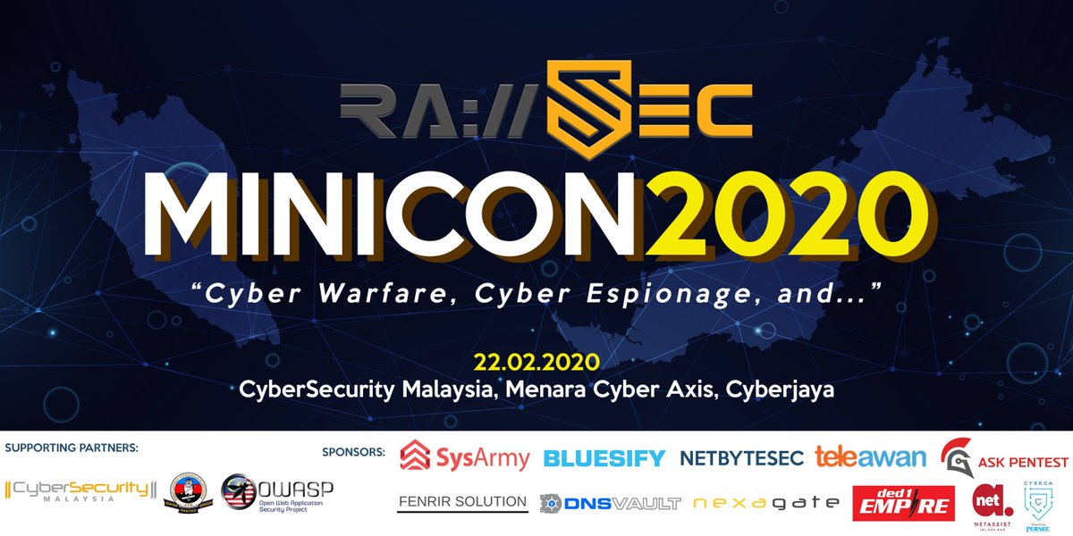 yuzdaboyz's tweet image. @rawsec_my
  dah live... #miniCon2020 facebook.com/rawsec.my/vide…