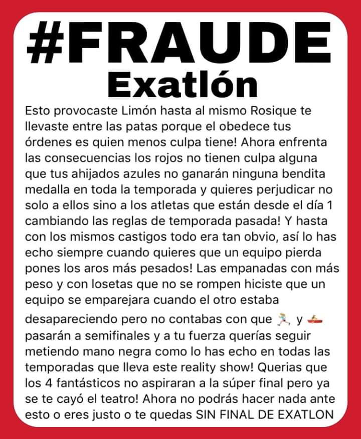 Aalexzita555's tweet image. #FraudeExatlon
#AdiósEnExatlón
#YoConMati