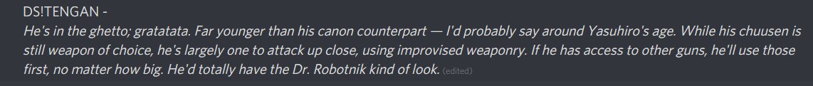 / I'unno if I mentioned it outright here, but Despairswap Tengan is out for your fucking kidneys.