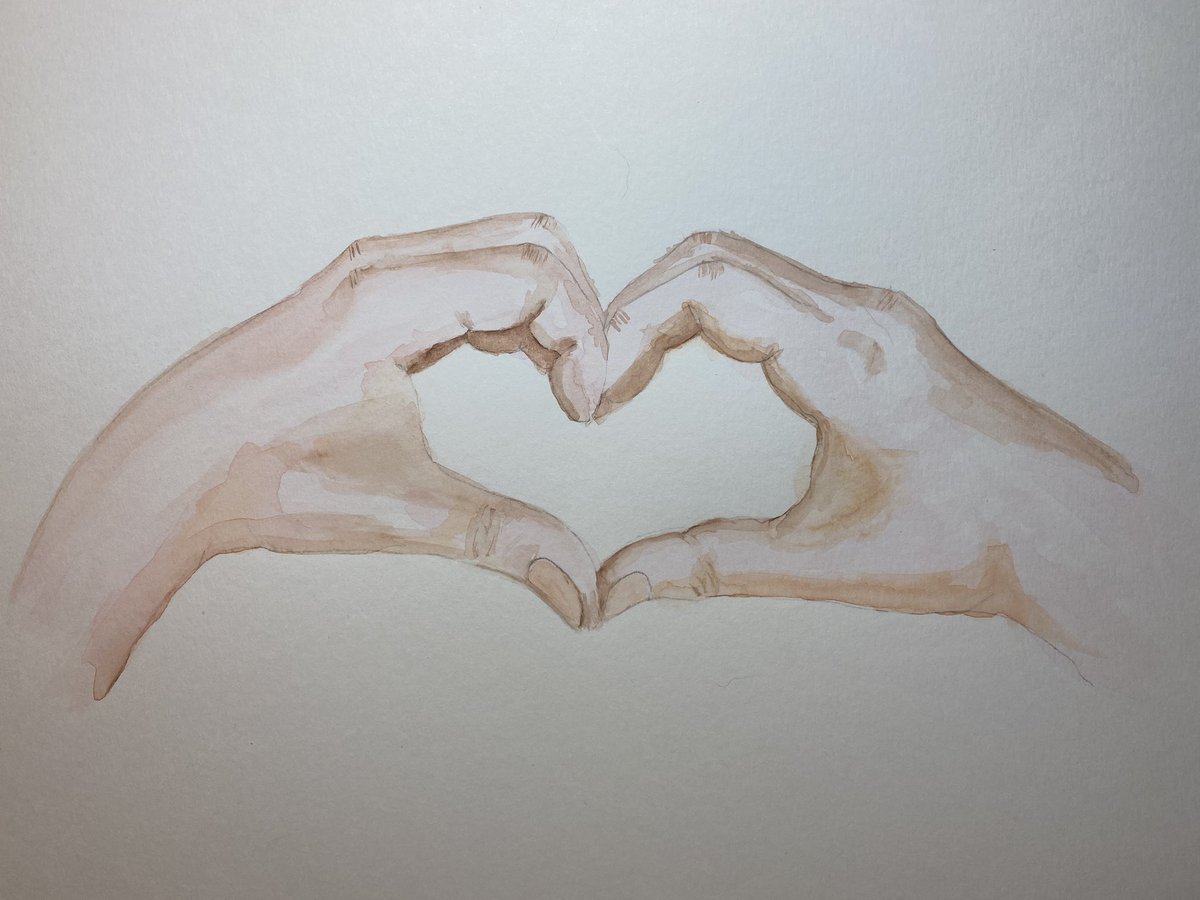 Week 2 of February from the #LetsMakeArt kit.Heart Hands