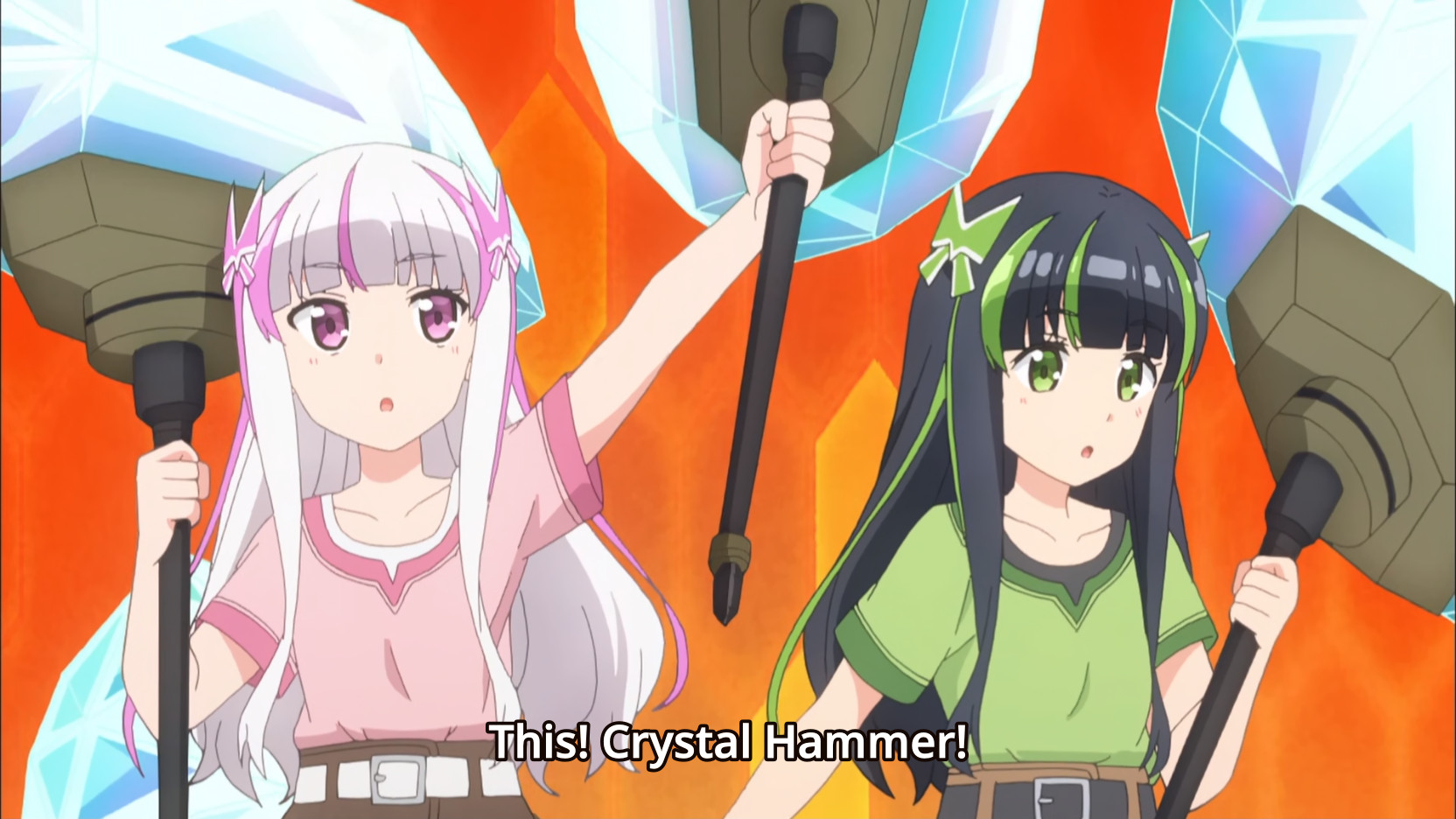 intershrinker on Twitter: "This week in Bofuri Mai and Yui got a new  weapon, the crystal hammer, with a new ability ... size boost hmm (it  doesn't work like you would think,