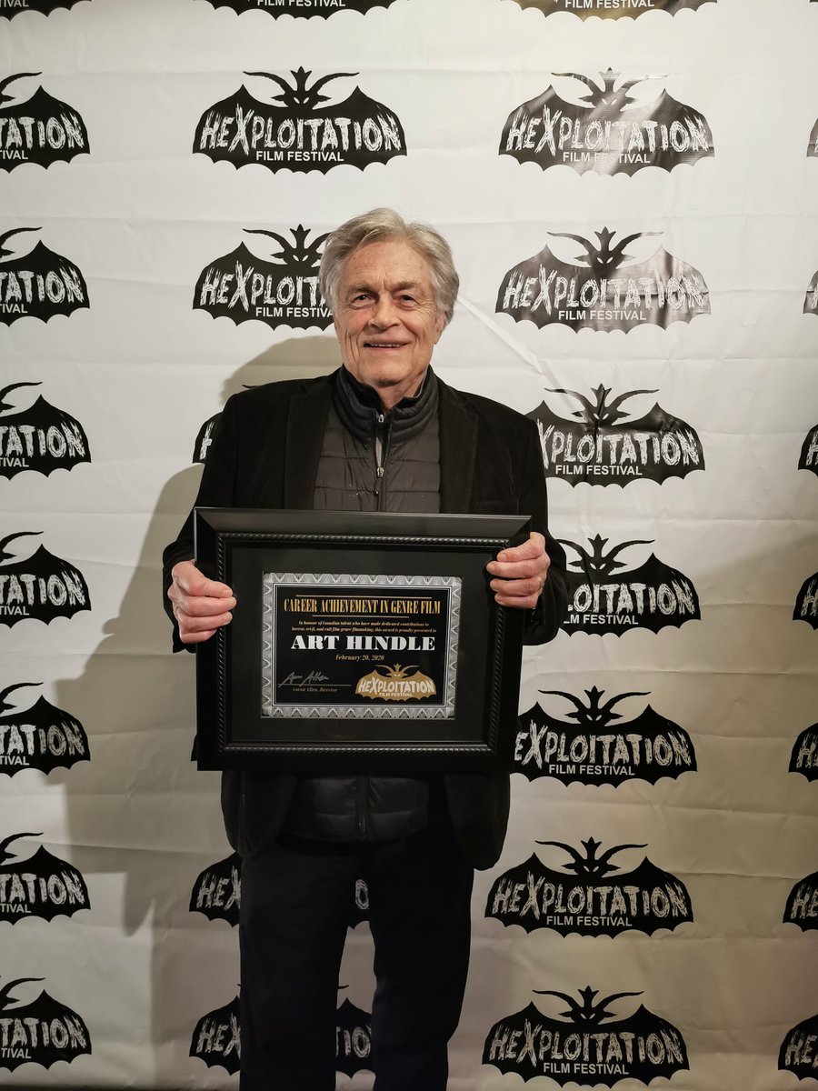 MoVernie's tweet photo. Congrats to Canadian Actor, Art Hindle for winning the #Hexploitation Film Fest "Career Achievement Award".

My buddy &amp; I came to celebrate his achievements.

#Hamilton #HamOnt #Film #filmfest @StevenMorana https://t.co/RZnZSiYXLE