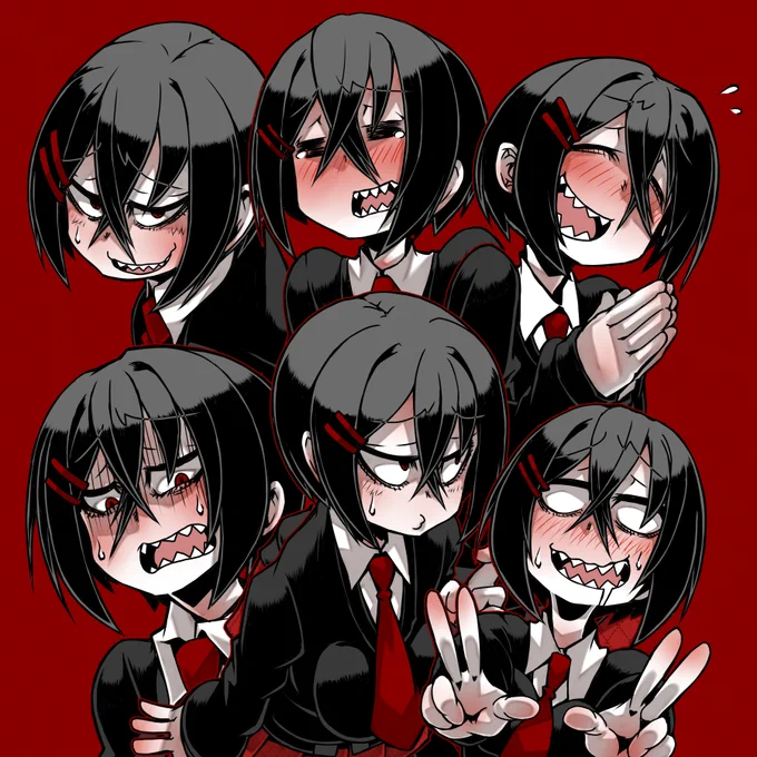 色んな顔試し描き。 