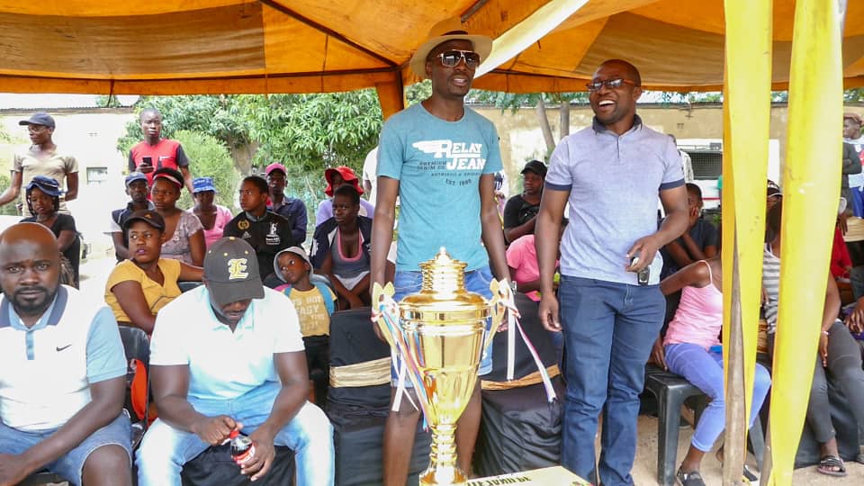 Butroes's tweet photo. A day well spent with the Youths of Makokoba.#DCC1 Sporting Gala.The Presence of @nqo_nn the Minister of Environment, Tourism, Climate and Hospitality Industry really lite up the place.
#TheVibeIsCorrect https://t.co/efZEhcbdwe