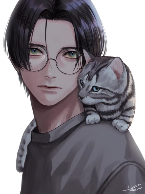 過去の猫がいる絵?

#猫の日 