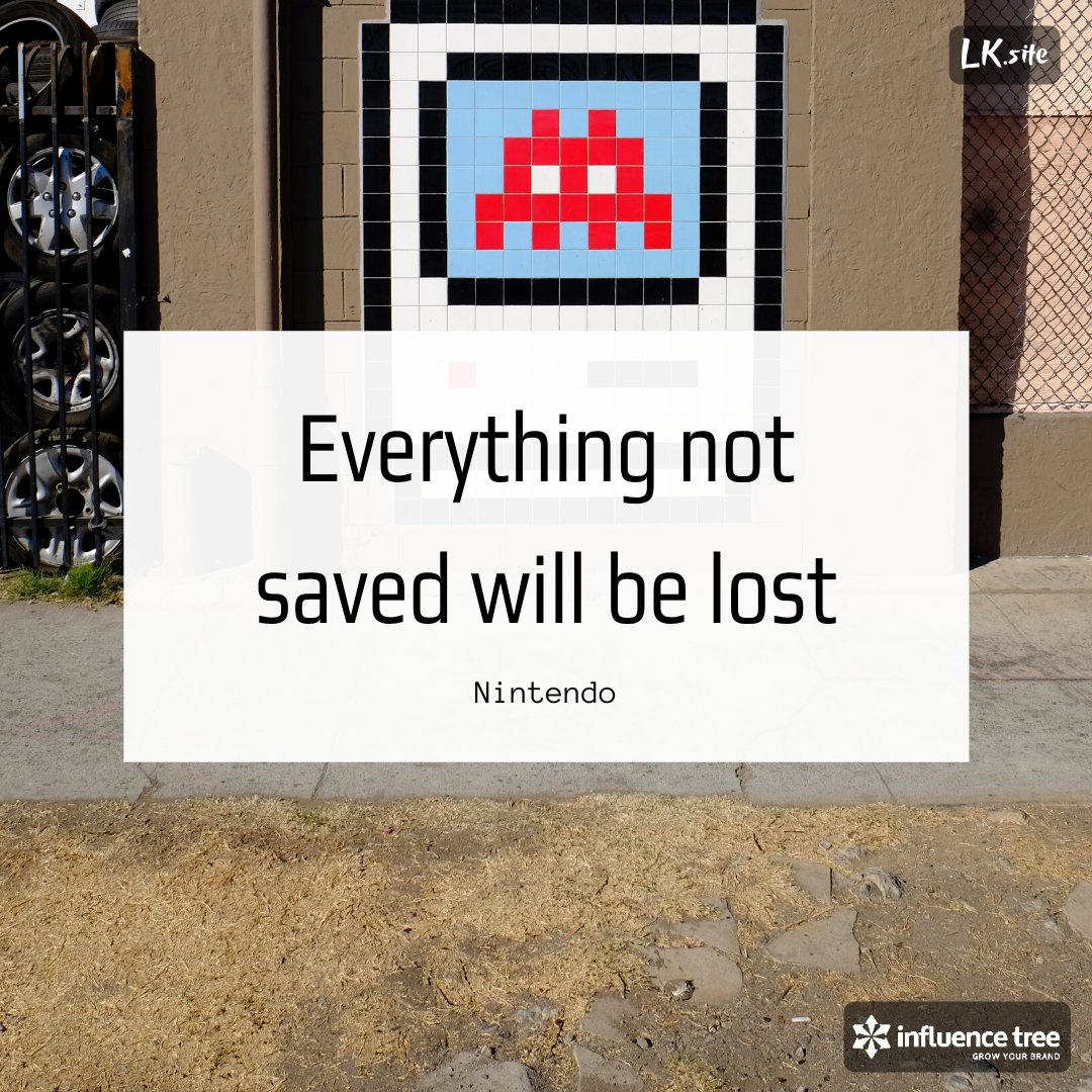 InfluenceTree's tweet image. Save what&apos;s most precious..
