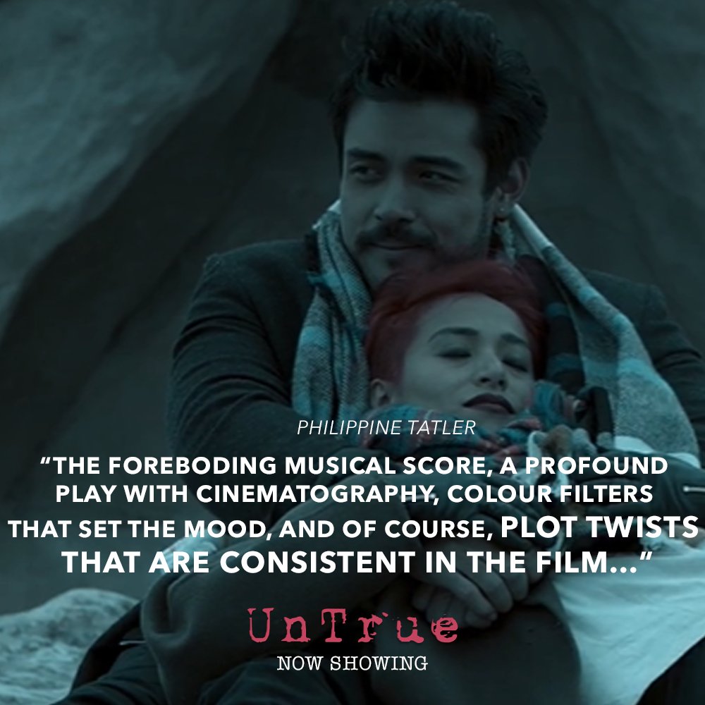 VIVA_Films's tweet photo. Need a breather this weekend? Watch #UnTrue in your favorite cinema today!

Starring Cristine Reyes and Xian Lim in a story written and directed by Kita Kita director, Sigrid Andrea Bernardo. #UnTrue now showing in cinemas nationwide! https://t.co/TIKikrsSLh