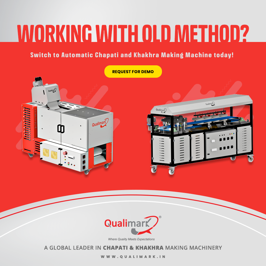 QualimarkIndia's tweet image. Working with old method?
Switch to Automatic Chapati and Khakhra Making Machine today!
Request for product demo qualimark.in or
simply call us +91 94087 05087
#automaticchapatimakingmachine #chapatimachine #foodmachinery #foodproductmanufacture
#khakhramakingmachine