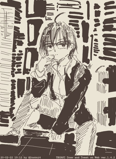 金曜終電兄 #tegaki_dt 