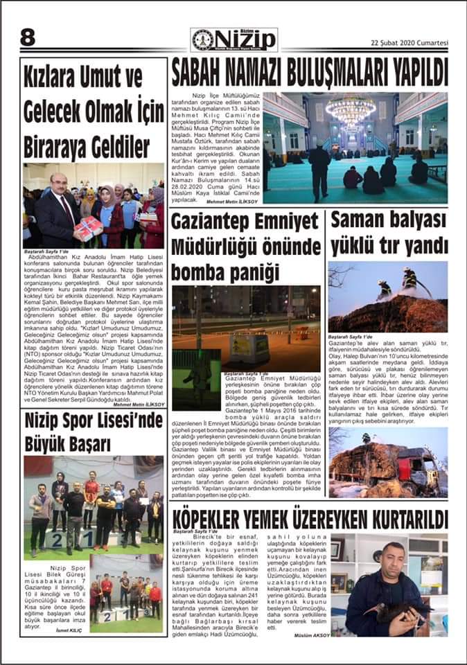 Kızlar! Umudunuz Umudumuz ,Geleceğiniz Geleceğimiz (@kumudunuz) on Twitter photo "Kızlar Umudunuz Umudumuz, Geleceğiniz Geleceğimiz Olsun" projesi kapsamında okulumuzda <a href="/abdulhamitihl/">ABDULHAMITHAN KIZ ANADOLU IHL FSB PROJE OKULU</a> düzenlenen kitap dağıtım töreni yerel gazete de yer aldı.
<a href="/nizipgovtr/">T.C. Nizip Kaymakamlığı</a> @Cgnde
@hkendrc6 <a href="/NizipilceMEM/">Nizip İlçe Milli Eğitim Müdürlüğü</a>
<a href="/Nizipbel/">Nizip Belediyesi</a> <a href="/mehmetsarinizip/">Mehmet Sarı</a>
<a href="/NizipTO/">Nizip Ticaret Odası</a> <a href="/MehmetOzyurtNto/">Mehmet Özyurt</a> "Kızlar Umudunuz Umudumuz, Geleceğiniz Geleceğimiz Olsun" projesi kapsamında okulumuzda <a href="/abdulhamitihl/">ABDULHAMITHAN KIZ ANADOLU IHL FSB PROJE OKULU</a> düzenlenen kitap dağıtım töreni yerel gazete de yer aldı.
<a href="/nizipgovtr/">T.C. Nizip Kaymakamlığı</a> @Cgnde
@hkendrc6 <a href="/NizipilceMEM/">Nizip İlçe Milli Eğitim Müdürlüğü</a>
<a href="/Nizipbel/">Nizip Belediyesi</a> <a href="/mehmetsarinizip/">Mehmet Sarı</a>
<a href="/NizipTO/">Nizip Ticaret Odası</a> <a href="/MehmetOzyurtNto/">Mehmet Özyurt</a>