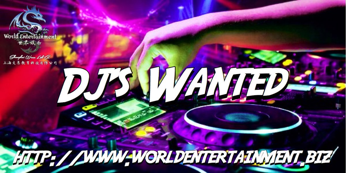 WE_Shanghai's tweet photo. DJ's Wanted🎼.Come join us🎯 and show your talent.
#Tickets #live #Ticket #tour #rock #love #show #unsignedartist #livemusic #livestreaming #concert #artist #popstar #rockstar #live #liveconcerts #concertband #concertphoto #concerttickets #music #musicians #place #liveshow #show https://t.co/OofDCCLCJC