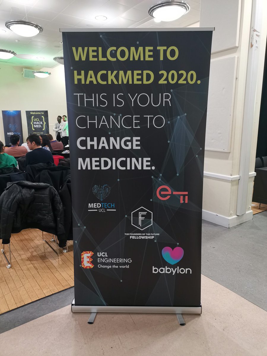 This weekend a bunch of the @babylonhealth team are mentoring and judging on this year's rendition of #UCL #HackMed - Exciting times! Looking forward to the ideas the teams come up with 🎉