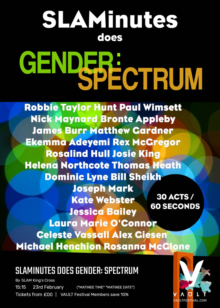 “Literature is impoverished beyond our counting by the doors that have been shut upon #women” V.Woolf #gender #poetry #theatre #SaturdayThoughts #writers #feminist #QOTD #Writer Cant wait to see this #SLAMinutes @thevaultsuk @VAULTFestival <a href="/SLAMKingsX/">SLAM</a>
 ift.tt/2MyUKTdTHIS