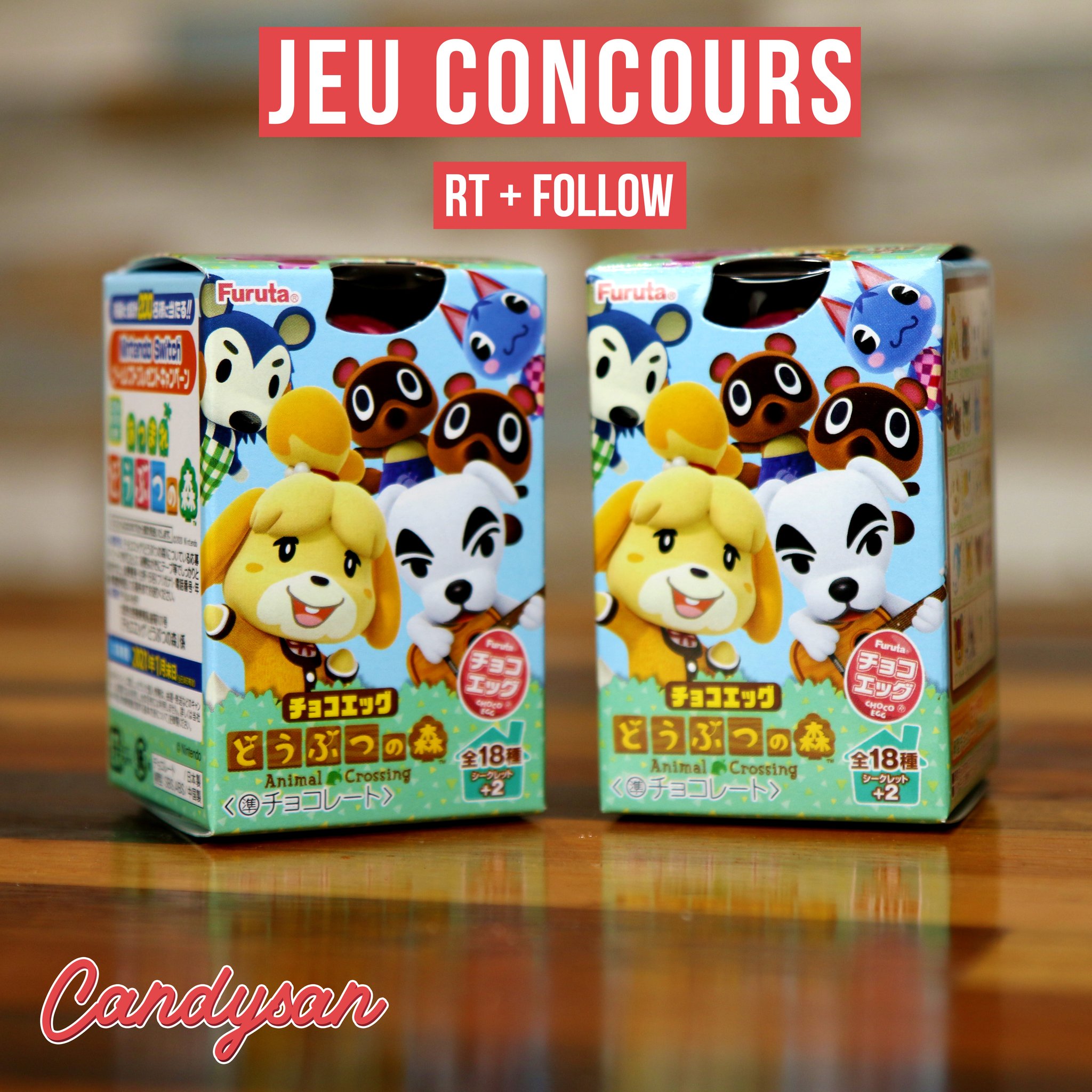 Concours Candysan gagner un lot de Choco Egg Animal Crossing