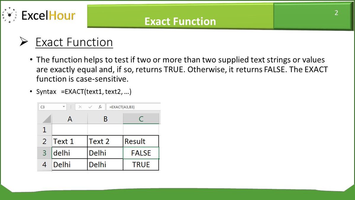 ExcelHour's tweet image. #Excel
#ExcelFunction