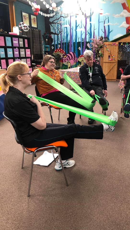 And ... stretch! One of our chair-based exercise classes on the Yorkshire Coast .. 
😊rootsofyggdrasil.co.uk/services