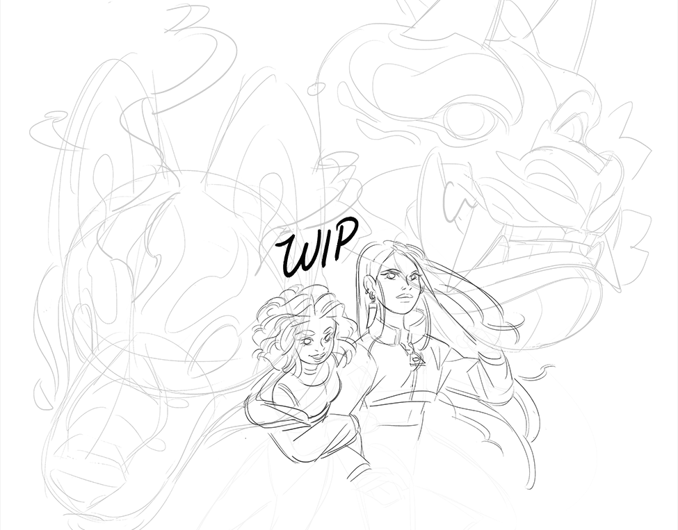 Patreon WIP. I'm post the full sketch on Patreon later today. Wth did this month go aaaaaaaaA 