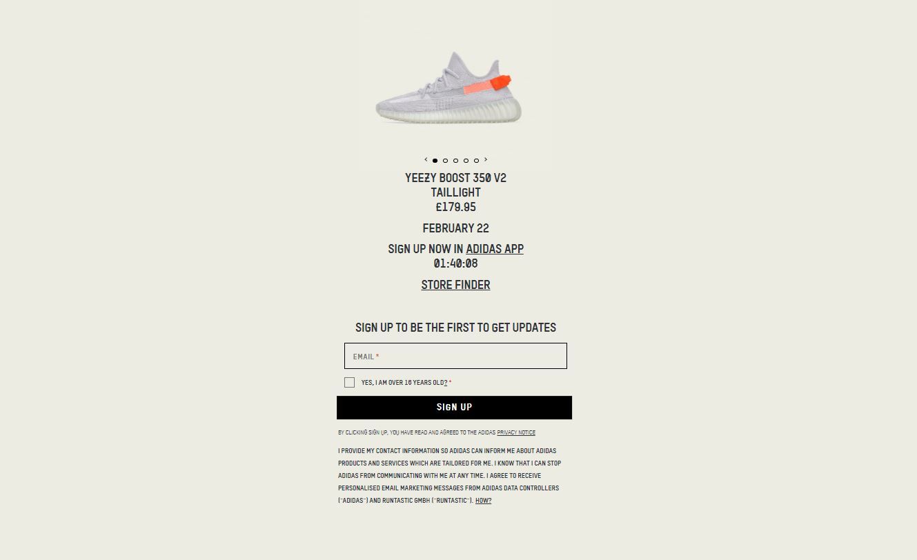 soltero Ártico Diplomacia The Sole Restocks on Twitter: "ENTER NOW for the Yeezy 350 V2 "Tail Light"  at adidas UK Your win will be confirmed at 9.30am! Link &gt;  https://t.co/wOzfx3ym7m https://t.co/yI2ROzb79v" / Twitter