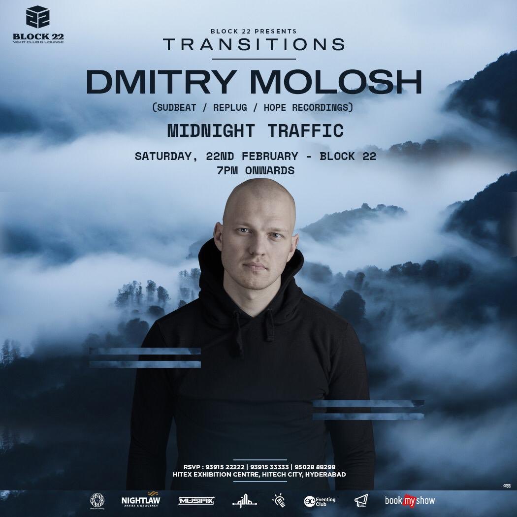 Block22Hyd's tweet image. After three back to back Anjunadeep weekends we are all set host a progressive powerhouse night tonight at block 22 with Belarusian DJ and producer @dmitrymolosh with Hyderabad's one of the finest DJ &amp;amp; producer @midnighttraffic 

See you all nice and early.