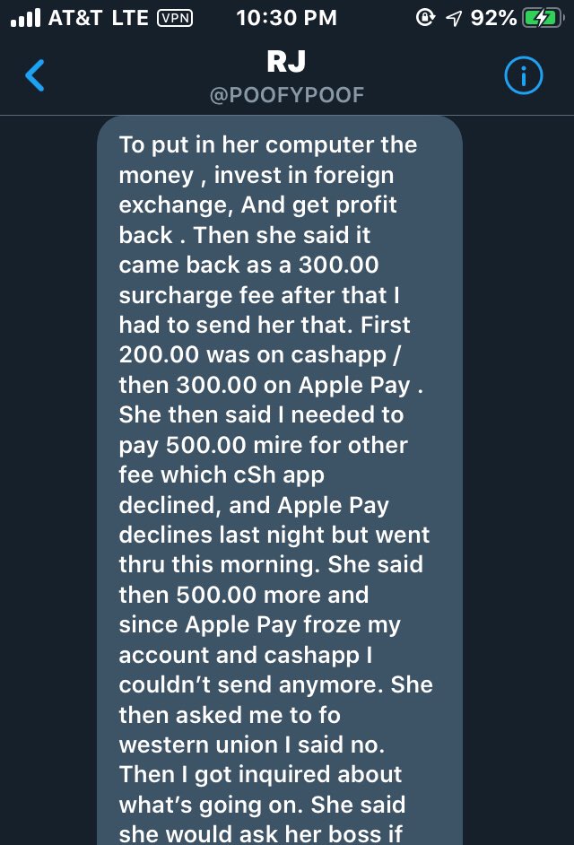 ScamAnnihilator's tweet photo. @Booski_00 #Booski_00 scammed @PoofyPoof #PoofyPoof out of $1000! Plz make sure you #RUB @Booski_00 and RT this Callout for #ScamAwareness!
Also plz review my most recent PSA post! πβπ¨
@Forexcom #ForexCom
#ForexScam #ForexScammer #ForexScams #Forex #Scam https://t.co/TApcNsq2yV