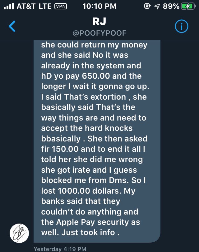 ScamAnnihilator's tweet photo. @Booski_00 #Booski_00 scammed @PoofyPoof #PoofyPoof out of $1000! Plz make sure you #RUB @Booski_00 and RT this Callout for #ScamAwareness!
Also plz review my most recent PSA post! πβπ¨
@Forexcom #ForexCom
#ForexScam #ForexScammer #ForexScams #Forex #Scam https://t.co/TApcNsq2yV