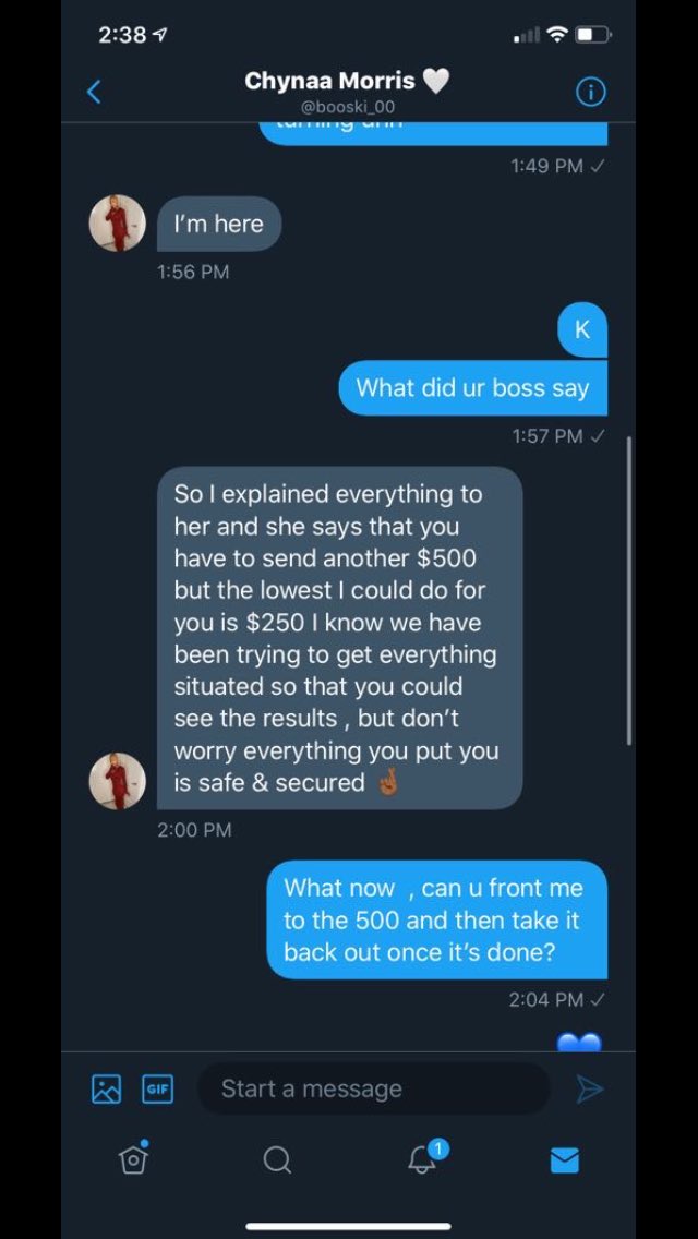 ScamAnnihilator's tweet photo. @Booski_00 #Booski_00 @Forexcom #ForexCom
#ForexScam #ForexScammer #ForexScams #Forex #Scammer #TwitterScam #TwitterFraud #Scam #Scams #Scamming #Fraud #MoneyFlippingSchemes #MoneyFlipping #MoneyFlipper https://t.co/44eza95amQ