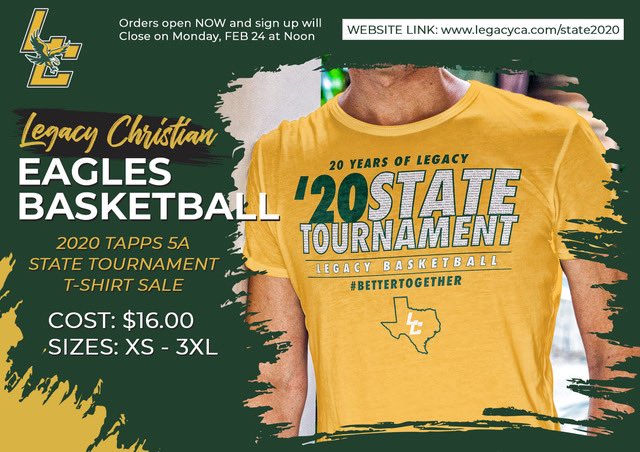 LegacyMosley's tweet image. ⁦@FriscoLegacy⁩ ⁦@EagleAthletics⁩ Get your t-shirt.  Buy your fan bus ticket.  #BetterTogether