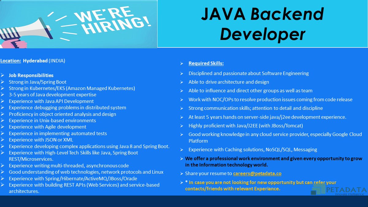 PETADATA3's tweet photo. #javascript #irving #javafullstack #html #css3 #c2c
#contractjobs #texasjobs #microservices #restapi #Java 8, #SpringBoot, #SpringORM, #RestFul #fullstack #javascript #developer #java #programmerslife #programmer #developers #developerlife #webdeveloper #programming #frontend https://t.co/ggQQNxI1Wr