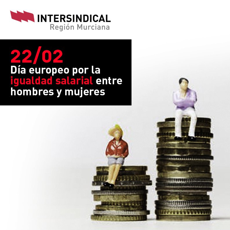 Las mujeres tienen que trabajar hasta el 22 de febrero para igualar el salario con los hombres a 31 de diciembre, 53 días más. La igualdad salarial debe ser un hecho, no una utopía. Seguiremos trabajando hasta conseguirlo! #BrechaSalarial