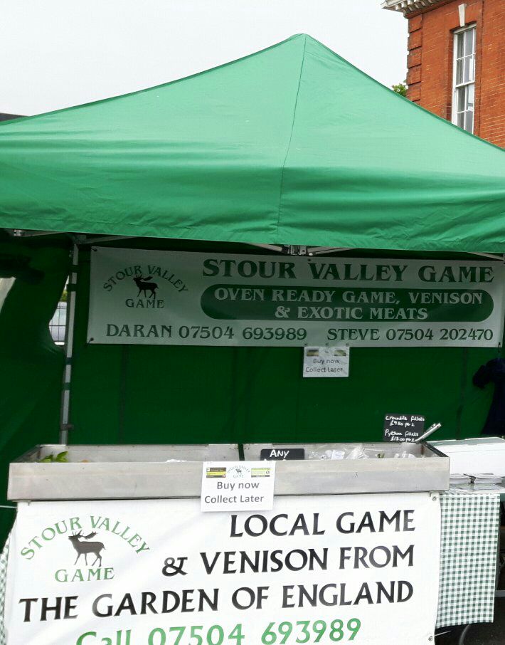 stourvalleygame's tweet image. All set up @FavershamMarket and Canterbury high street with local game and meats.  Call by to see us if your about to see what's on offer!
#lovegame #kentishgame #localgame #eatmoregame #spreadtheword #BritishGamechampion19