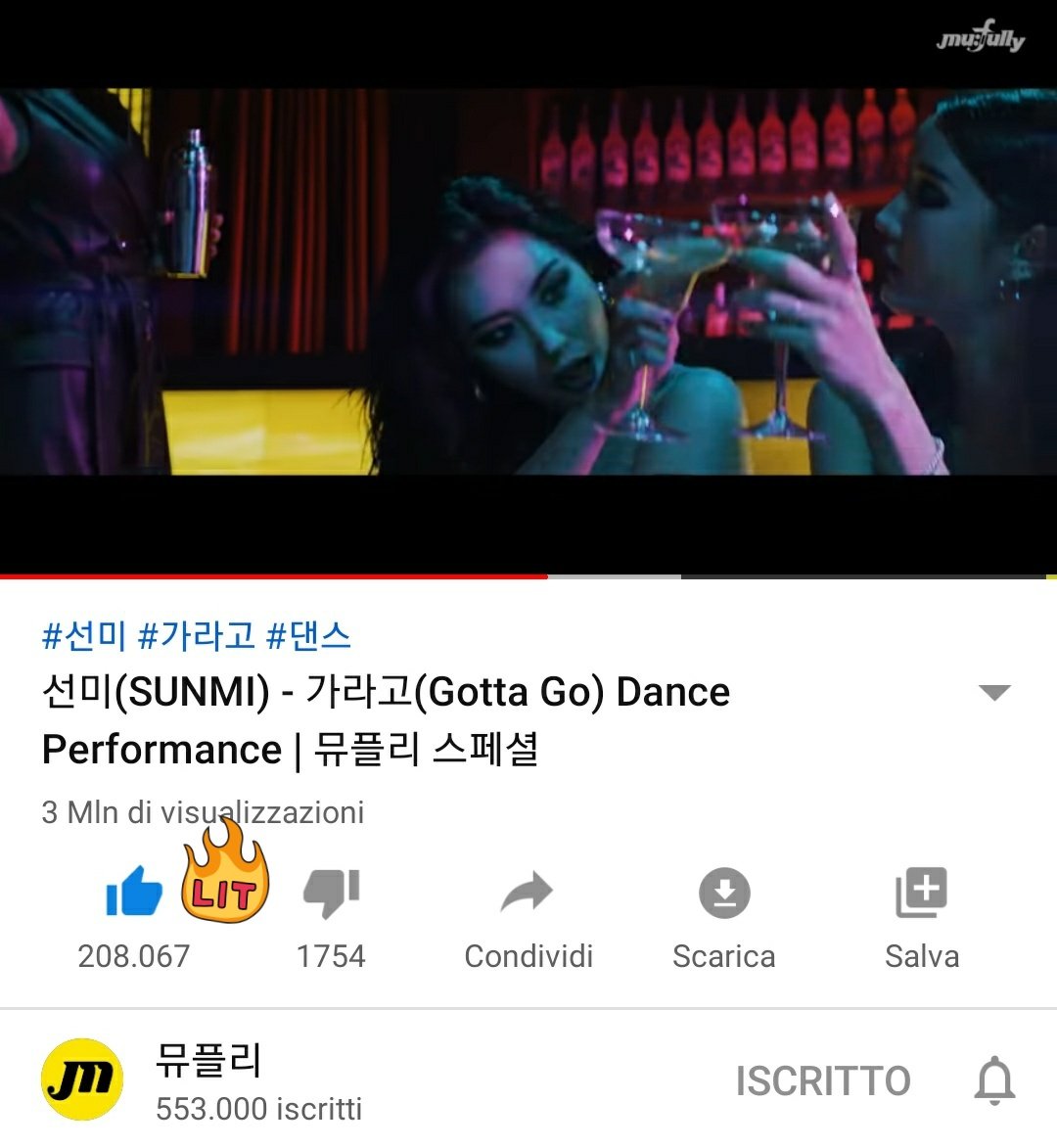 Sunmi_Union's tweet photo. 👑 3 MILLIONS VIEWS!!!! The Dance Performance of #GottaGo will soon take the #1 spot for the most viewed video in Mufully's youtube channel 😉
#SUNMI #선미 #GottaGoWithSunmi https://t.co/4hCIWSTvSL