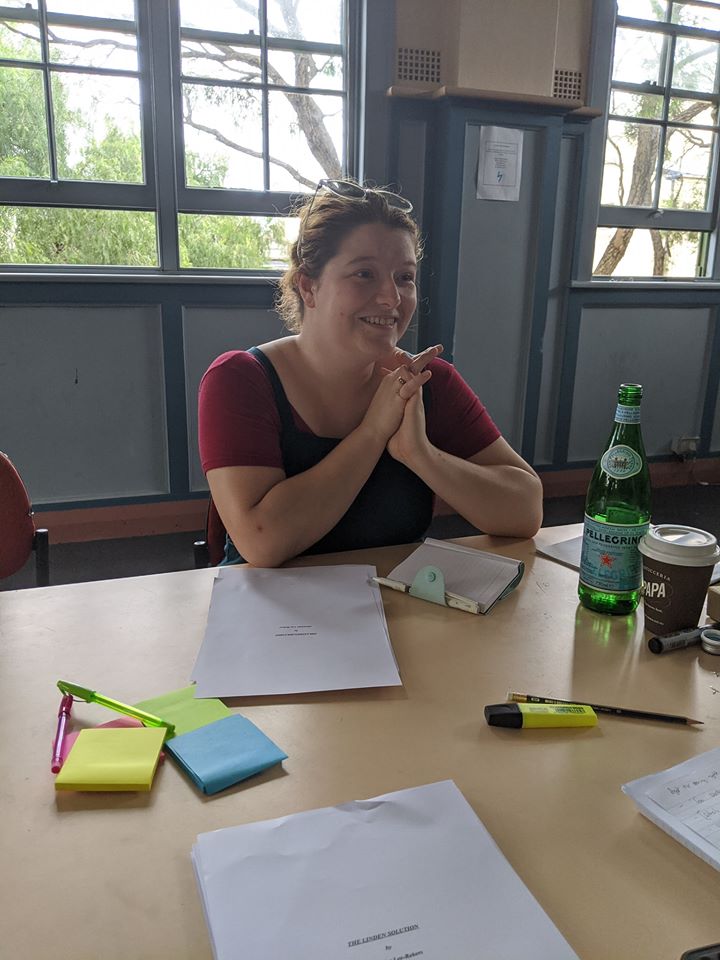 RatcatchT's tweet image. First day of rehearsal done and dusted! The Linden Solution team kick things off with a script-read and a round-table discussion: just seven weeks 'til we hit the KXT stage! 

#kxt #theatre #newwork #newwriting #rehearsalroom #acting #directing #aussietheatre #politics #Fascism