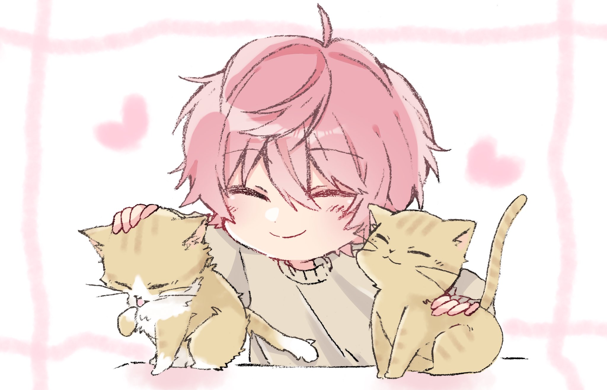 なる すとぷりギャラリー 猫の日のさとみくんとヒナちゃんミミちゃん T Co Yftreveejc Twitter