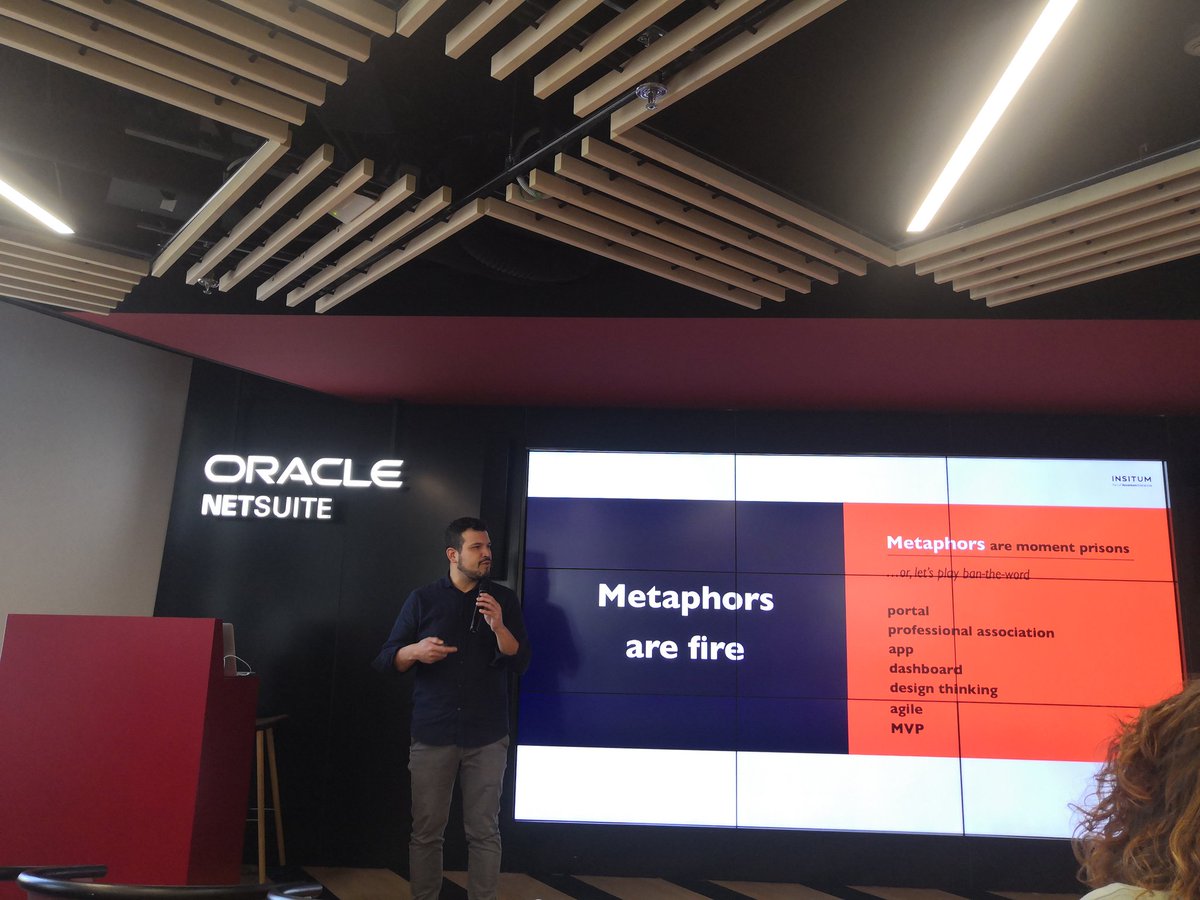 A final message to #IA #designers: "We have to find our relevance and adapt to change"
<a href="/yoellenti/">Yoel Lenti</a> <a href="/insitum/">Emre</a> 
#WIAD20 #WIADBCN #IA