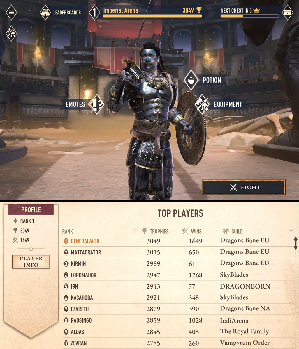 GeneralAIex's tweet image. Salute to all of you warriors I played against, I'm going to take a little break from Arena. Looking forward for the developers to fix the match making to be by level &amp;amp; W/L Ratio instead of trophies so matches can start instantly without the long waiting time.

#ESB #Blades