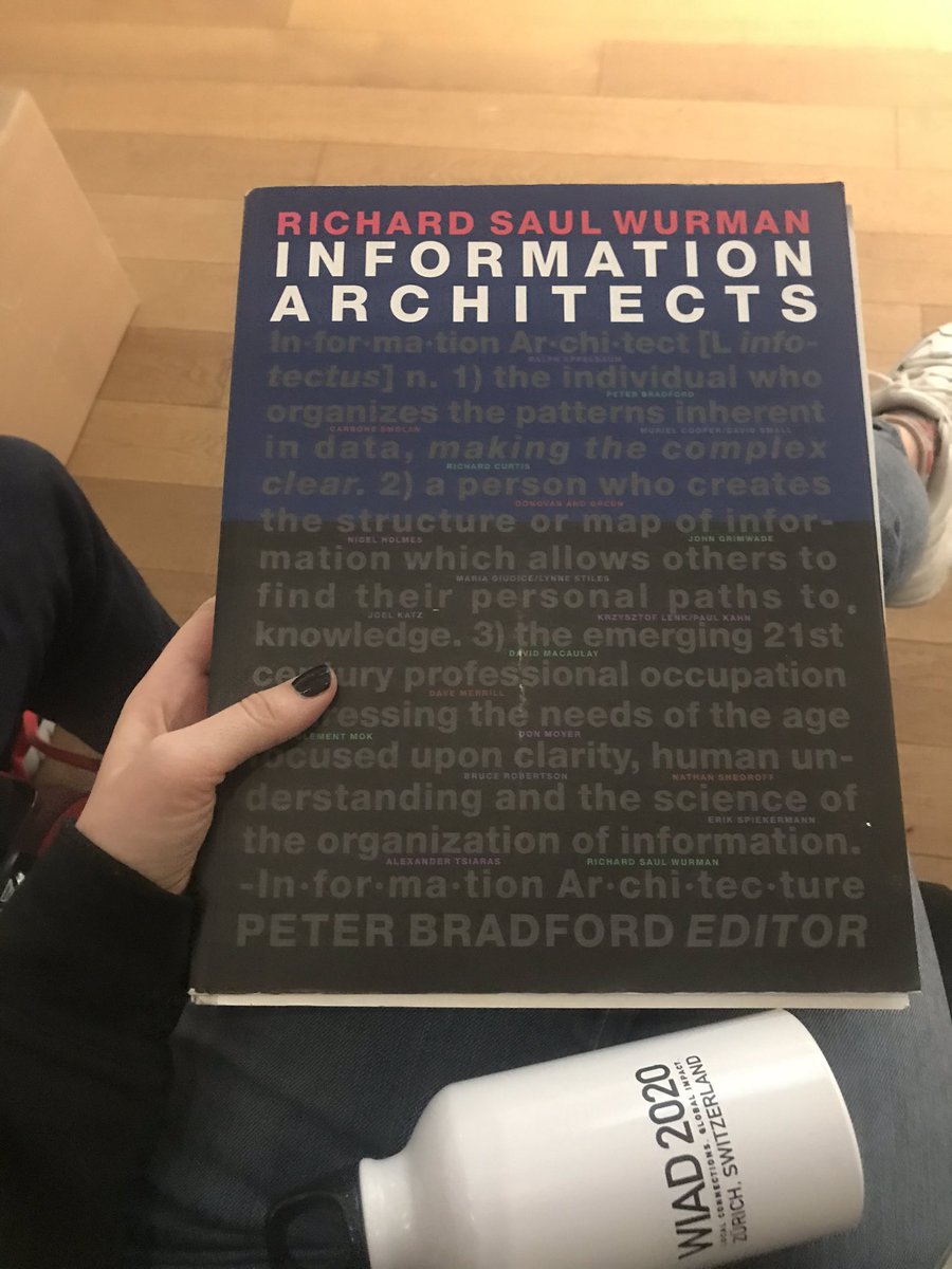 WIAD_Zuerich's tweet photo. back to the basics! Information architects by Richard Saul Wurman, as mentioned in the keynote of @danklyn #mustread #wiadch #iaelement #richardsaulwurman https://t.co/yjbsBt80I8