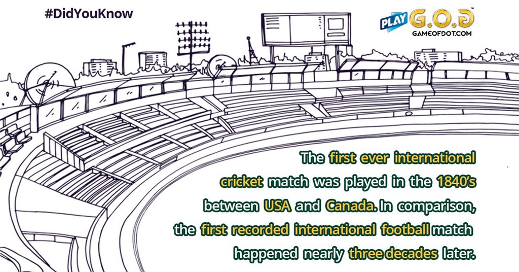GameOfDot's tweet image. #DidYouKnow This fact? The game of cricket truly is one of the most prestigious sports around.

#GameOfDot #KhelogeTohJeetoge #CricketFacts #Cricket #cricketmerijaan #cricketfacts #sports #cricketlovers #love
