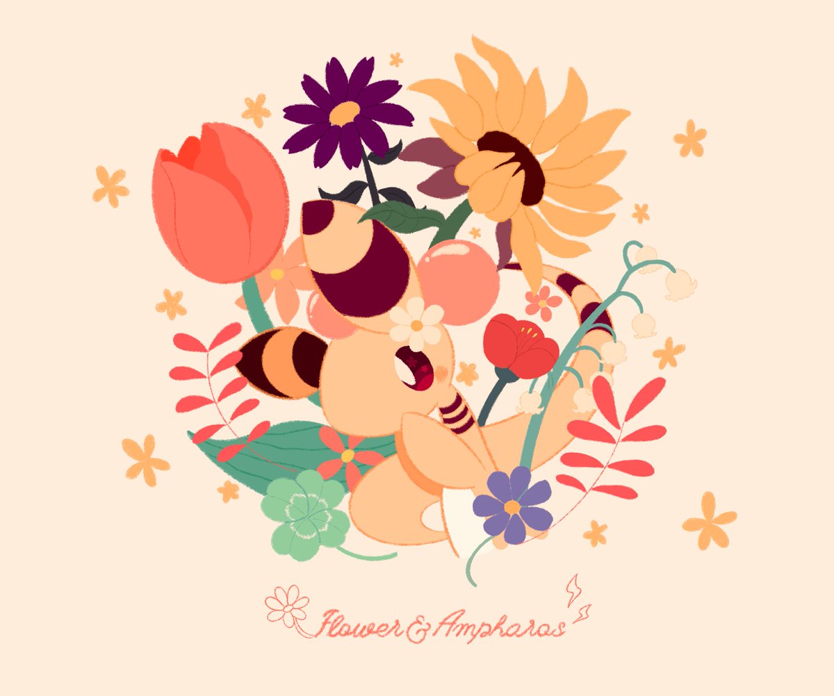 no humans flower pokemon (creature) holding flower solo sunflower holding  illustration images