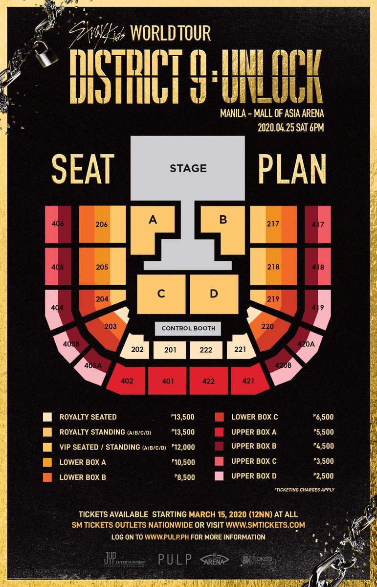Stray Kids(스트레이 키즈)
World Tour ‘District 9 : Unlock’ 
in MANILA TICKET OPEN!

■SHOW INFO
04.25(SAT) 6PM(PHT) @ Mall of Asia ARENA

■TICKET OPEN
03.15(SUN) 12PM(PHT) @ smtickets.com

■MORE INFO
pulp.ph

#StrayKids #스트레이키즈
#District9_Unlock