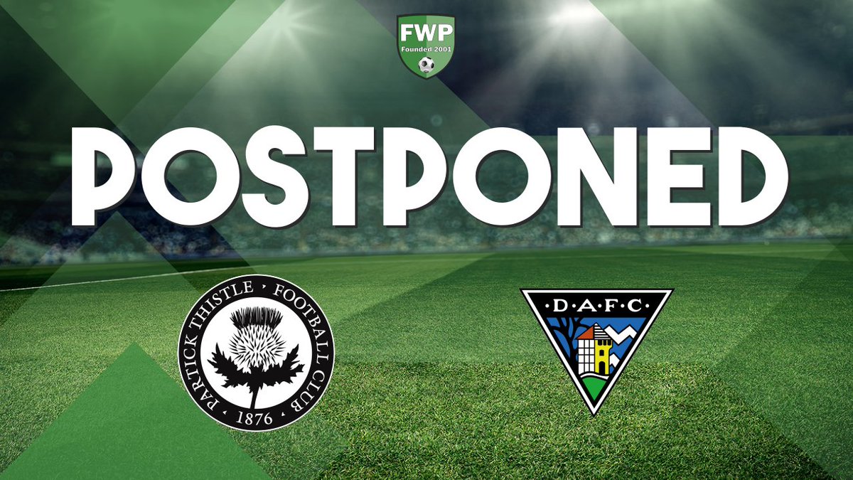 FWPPartick's tweet image. POSTPONED: @FWPPartick v @FWPDunfermline (via BBC) footballwebpages.co.uk/match/2019-202…