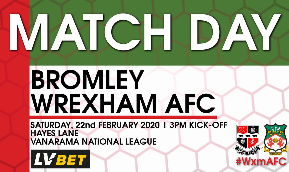 Wrexham AFC (@wrexham_afc) on Twitter photo β½οΈ MATCH DAY
π <a href="/bromleyfc/">Bromley FC</a>
π Hayes Lane
β° 3pm Kick-off
π <a href="/TheVanaramaNL/">Rocco π²πΈ</a>
π wxmafc.uk/31WWKeg
π΄βͺοΈ #WxmAFC β½οΈ MATCH DAY
π <a href="/bromleyfc/">Bromley FC</a>
π Hayes Lane
β° 3pm Kick-off
π <a href="/TheVanaramaNL/">Rocco π²πΈ</a>
π wxmafc.uk/31WWKeg
π΄βͺοΈ #WxmAFC
