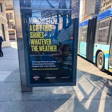 “Manchester... a city that shines whatever the weather.”

An advert for a trip to Manchester on a New York bus stop 🇺🇸✈️🇬🇧

📸 Ryan Cleary