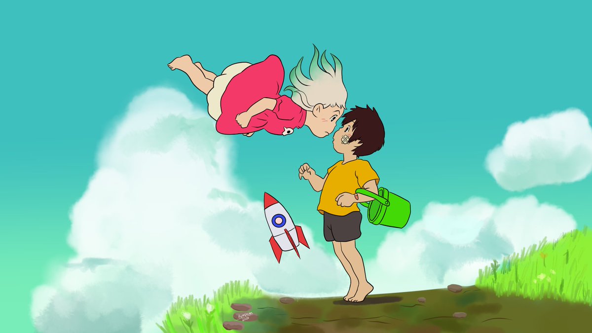 Morgan Nene B Looking Like That Dr Stone Mf Also The Ppl Are Traced From This Screencap Lol
