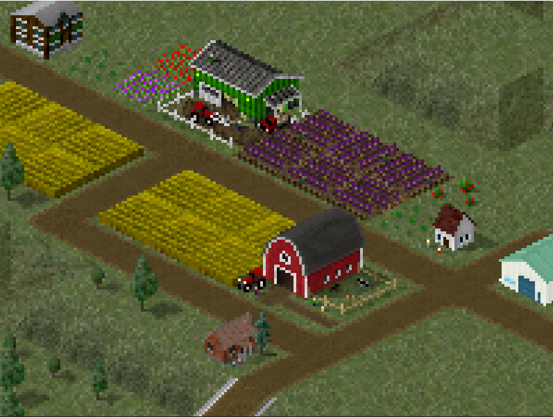 CytopiaGame's tweet photo. A beautiful farm in Cytopia #opensource #gamedev #indiedev #CityBuildingGames #simcity #sc2k https://t.co/RlBgx53Zaz