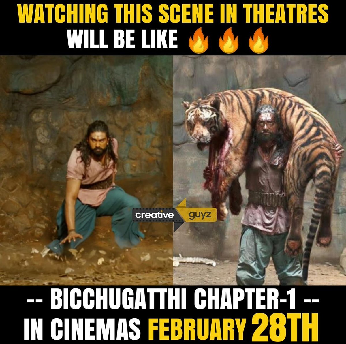 LIT🔥🔥😱😱
#Bicchugatthi In Cinemas from #February28th @raja_vardan @HariPrriya6