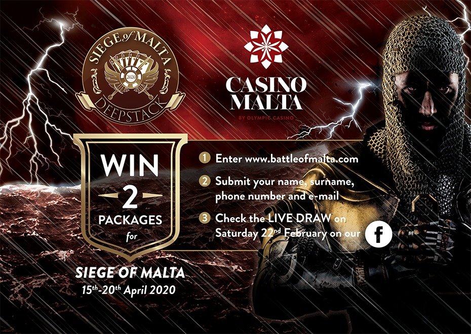 Battle Of Malta (@battleofmalta) on Twitter photo There is still time to win one of two packages to the Siege of Malta at the Kings of Tallinn.
LIVE DRAW on Facebook this evening.
You must be in the casino to win.
<a href="/CM_Poker/">CasinoMalta Poker</a>
<a href="/BattleOfMalta/">Battle Of Malta</a> There is still time to win one of two packages to the Siege of Malta at the Kings of Tallinn.
LIVE DRAW on Facebook this evening.
You must be in the casino to win.
<a href="/CM_Poker/">CasinoMalta Poker</a>
<a href="/BattleOfMalta/">Battle Of Malta</a>